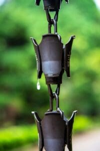 Rain chains for harvesting rain water